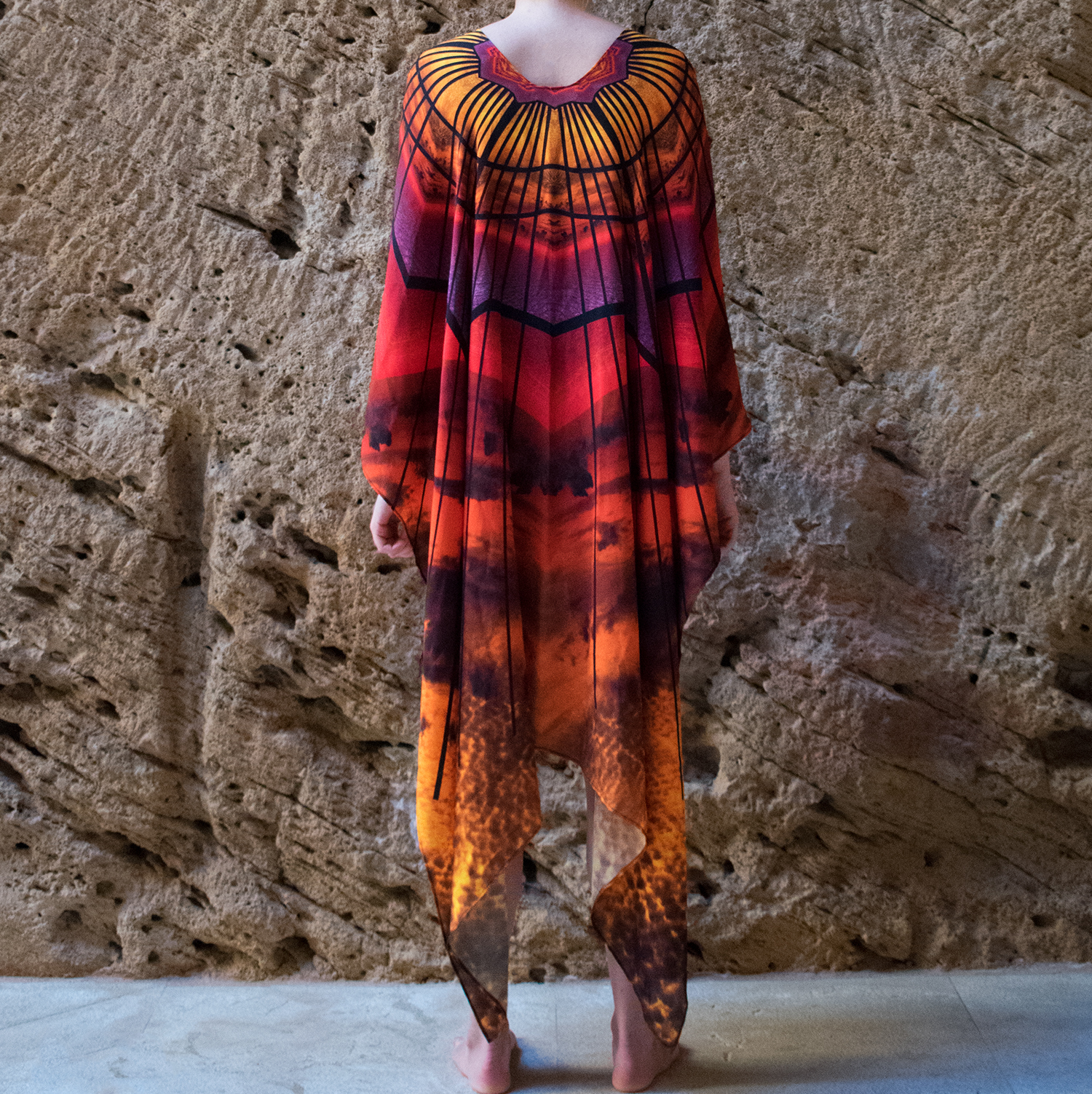 sun burst kimono — sea sage